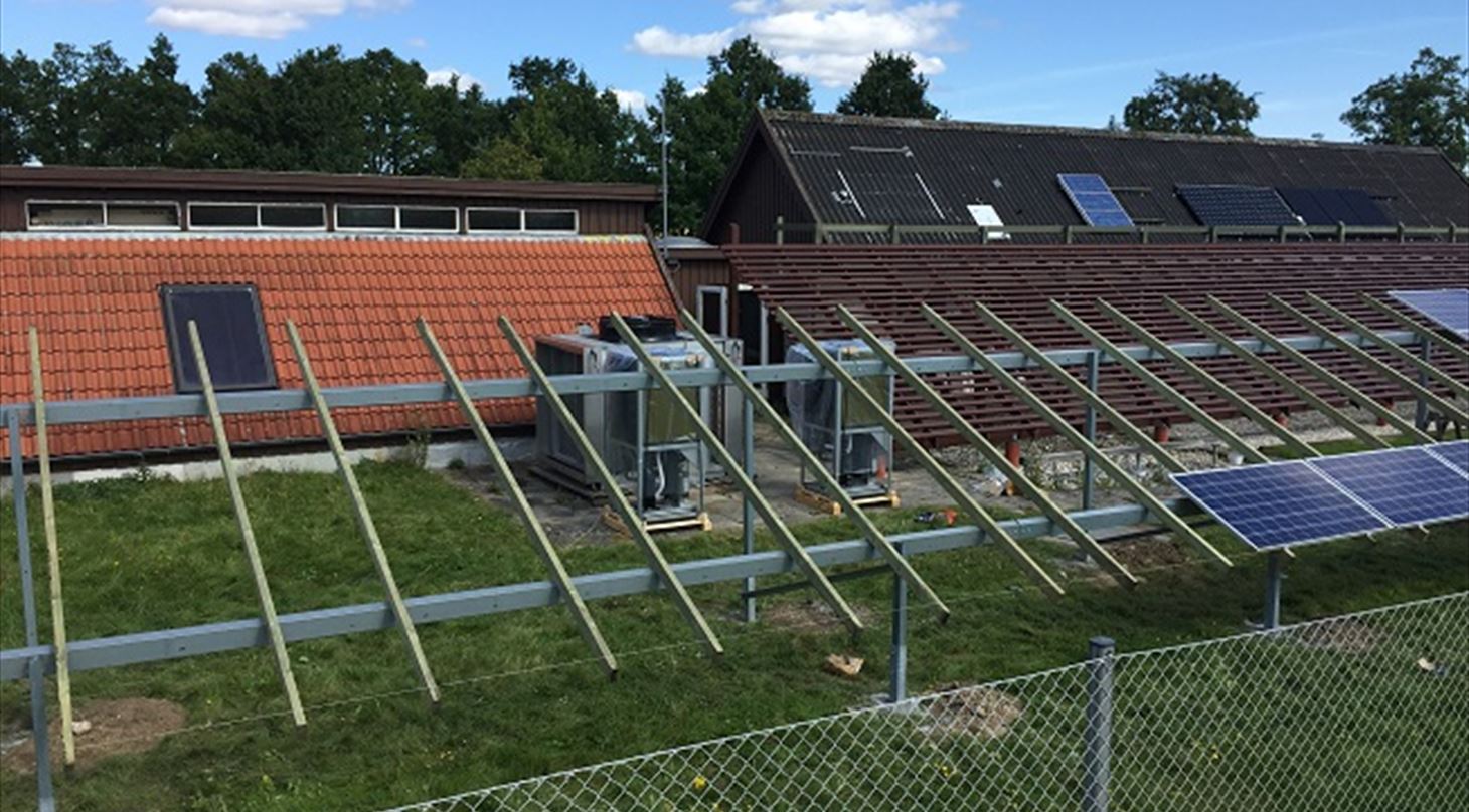 Billedet viser testfaciliteterne i Solenergilaboratoriet